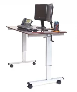 Luxor Adjustable Table, 59" X 29.6" to 45.4" (with Glides), 32.6" to 48-1/2" (with Casters)