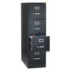 Hirsh 15" W 4 Drawer File Cabinet, Black, Letter