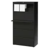 Hirsh 30" W 5 Drawer Lateral File Cabinet, Black, Letter