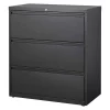 Hirsh 3 Drawer File Cabinet, Black, A4/Legal/Letter