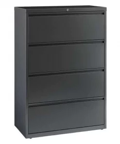 Hirsh 36" W 4 Drawer Lateral File Cabinet, Charcoal, Letter