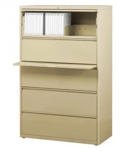 Hirsh 5 Drawer File Cabinet, Putty, A4/Legal/Letter