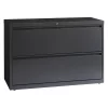 Hirsh 42" W 2 Drawer Lateral File Cabinet, Charcoal, Letter