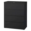 Hirsh 4 Drawer File Cabinet, Black, A4/Legal/Letter
