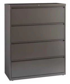 Hirsh 42" W 4 Drawer Lateral File Cabinet, Medium Tone, Letter