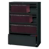 Hirsh 36" W 5 Drawer File Cabinet, Black, Letter