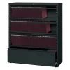 Hirsh 42" W 5 Drawer File Cabinet, Black, Letter
