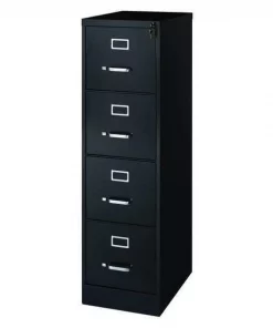 Hirsh 15" W 4 Drawer Vertical File Cabinet, Black, Letter