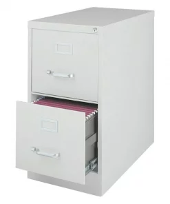 Hirsh 15" W 2 Drawer File Cabinet, Light Gray, Letter