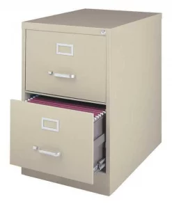 Hirsh 18" W 2 Drawer File Cabinet, Putty, Legal