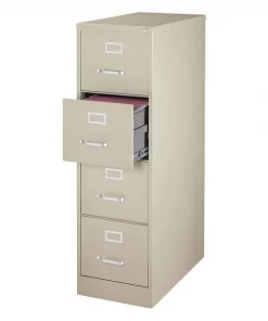 Hirsh 15" W 4 Drawer File Cabinet, Putty, Letter
