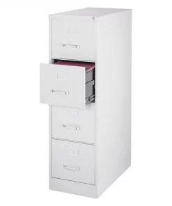Hirsh 15" W 4 Drawer Vertical File Cabinet, Light Gray, Letter