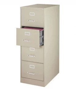 Hirsh 18" W 4 Drawer File Cabinet, Putty, Legal