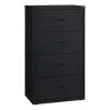 Hirsh 30" W 4 Drawer File Cabinet, Black, A4/Legal/Letter