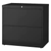 Hirsh 30" W 2 Drawer File Cabinet, Black, Letter, Legal, A4