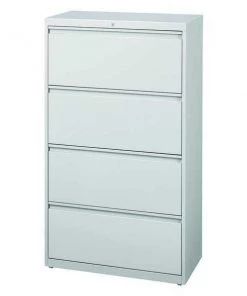 Hirsh 30" W 4 Drawer Lateral File Cabinet, Light Gray, Letter