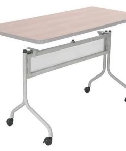 Safco Rectangle Base for Impromptu Table, 37.5 X 24 X 28, Furniture Grade Particleboard Top, Silver