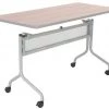 Safco Rectangle Base for Impromptu Table, 49.25 X 24 X 28, Furniture Grade Particleboard Top, Silver