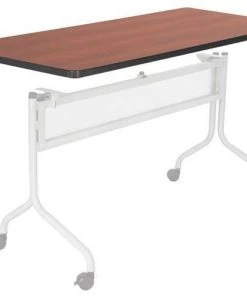 Safco Rectangle Training Tabletop, 60 X 24 X 1, Furniture Grade Particleboard Top, Cherry