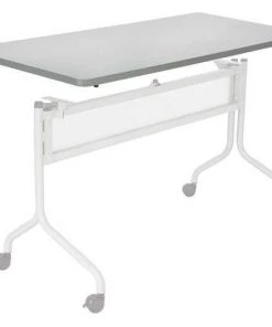 Safco Rectangle Training Tabletop, 60 X 24 X 1, Furniture Grade Particleboard Top, Grey