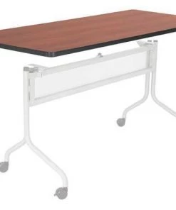 Safco Rectangle Training Tabletop, 72 X 24 X 1, Furniture Grade Particleboard Top, Cherry