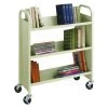 Safco Book Cart, Single Sided, Steel, Powder Coat