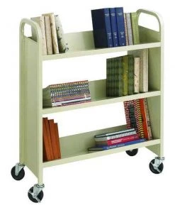 Safco Book Cart, Single Sided, Steel, Powder Coat