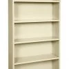 Sandusky 4-Shelf Bookcase, Steel 72"x34" Putty
