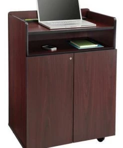 Safco Executive Presentation Stand, Mahogany
