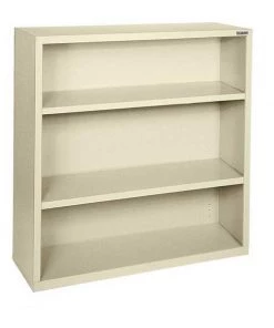 Sandusky 2-Shelf Bookcase, Steel 42"x34" Putty