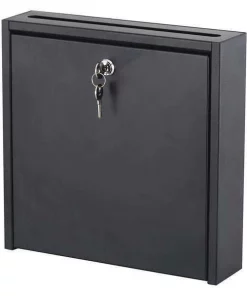 Safco Interoffice Mail Box, 18"H, Steel, Black