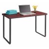Safco Standing Desk, Cherry/Black, Laminated Wood