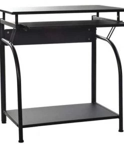 Comfort Products Computer Desk, 19.6" D, 29-1/2" W, 27-1/2" H, Black, Medium Density Fiberboard