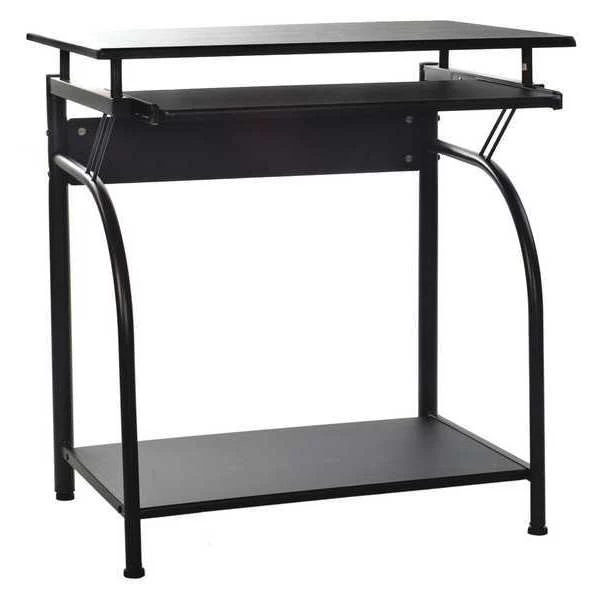 Comfort Products Computer Desk, 19.6" D, 29-1/2" W, 27-1/2" H, Black, Medium Density Fiberboard