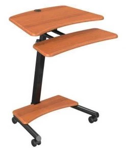 Balt Stand-Up Workstation, Adjustable, Cherry