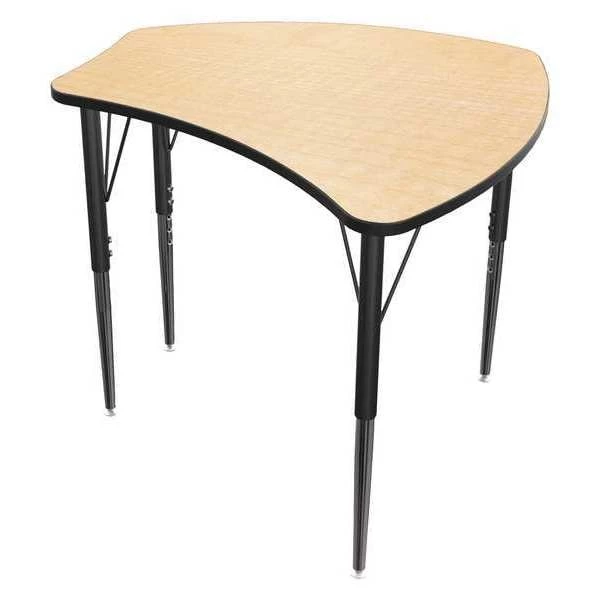 Balt Student Desk, 27 1/4 in D, 28 3/4 in W, Fusion Maple, Black