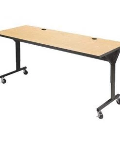 Balt Rectangle Training Table, 72" X 25.5" to 33.5", High Pressure Laminate Top, Fusion Maple