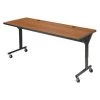 Balt Rectangle Mobile Training Table, 72 in X 26 in to 34 in, High Pressure Laminate Top, Amber Cherry