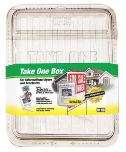 Hy-Ko Products Brochure Holder, Gray, 15" H, PK3