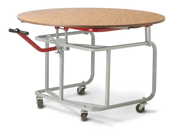 Zoro Select Table Tote, 32" X 32" X 25" to 5", Grey