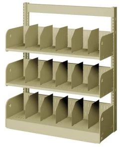 Estey Divider Shelf, Single, 3 Shelves, 10 In