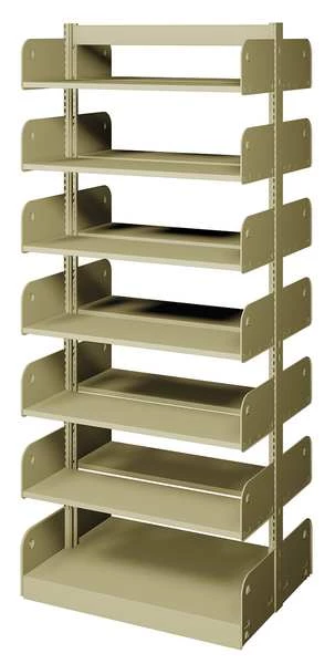 Estey Flat Shelf, Double Face, 14 Shelves