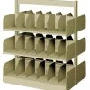 Estey Divider Shelf, Double, 6 Shelves, 20 In