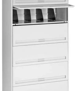 Tennsco 36" W 0 Drawer File Cabinet, Light Gray, Letter/Legal