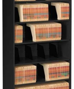 Tennsco 36" W 0 Drawer File Cabinet, Black, Letter/Legal