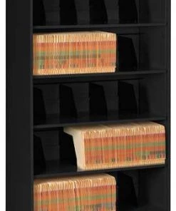 Tennsco 36" W 0 Drawer File Cabinet, Black, Letter/Legal