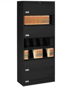 Tennsco 36" W 0 Drawer File Cabinet, Black, Letter/Legal