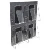 Deflecto Magazine Holder, 4 Compartments, Clear