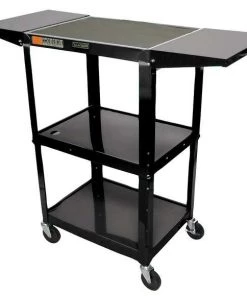 Luxor Adjustable Mobile Cart, Black