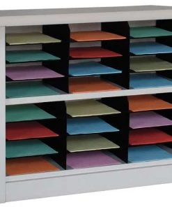 Zoro Select Horizontal Literature Organizer 24 Compartments, Tan
